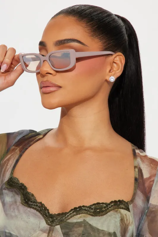 What It Used To Be Sunglasses - Nude sold by Fashion Nova