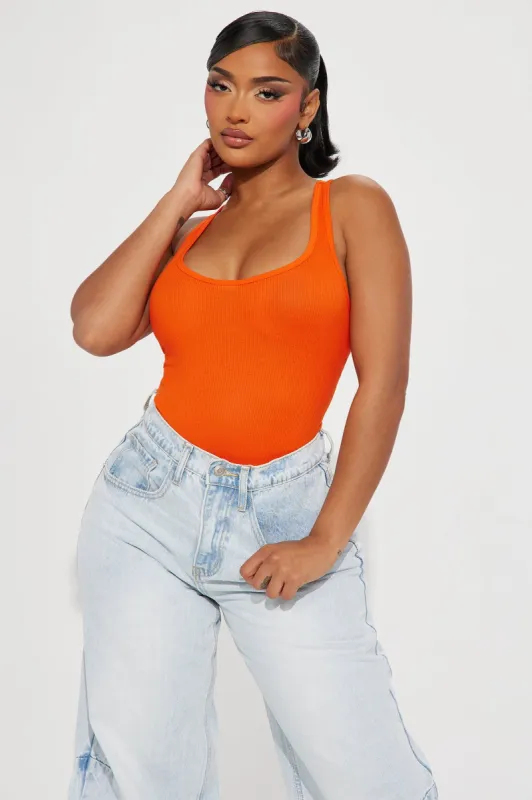 Zoey Racer Back Tank - Bright Orange sold by Fashion Nova