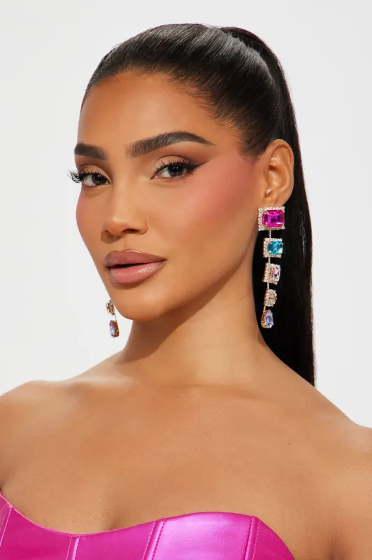 Hold The Line Earrings  - Multi Color sold by Fashion Nova