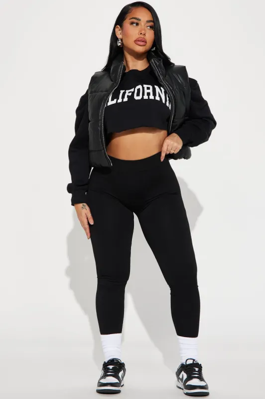 Reyna Ribbed Seamless Legging - Black sold by Fashion Nova