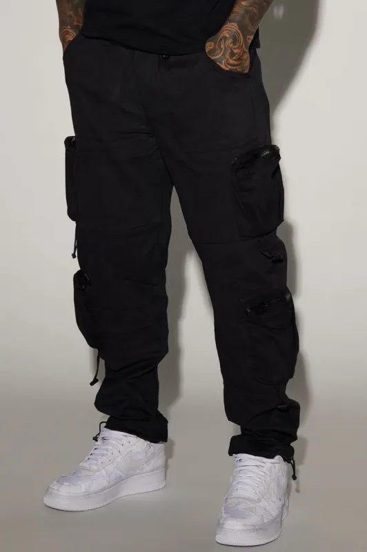 Hawker Twill Utility Pants - Black sold by Fashion Nova