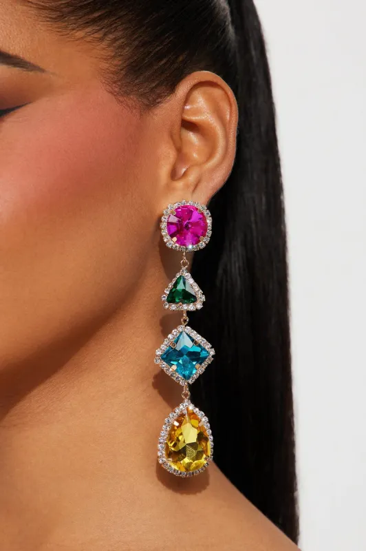Different Versions Earrings - Gold/Multi sold by Fashion Nova