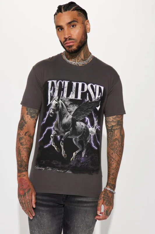 Eclipse Short Sleeve Tee - Charcoal sold by Fashion Nova