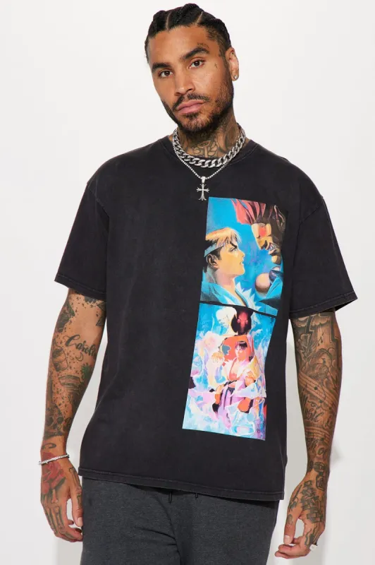 Street Fighter Alpha 2 Short Sleeve Tee - Black sold by Fashion Nova