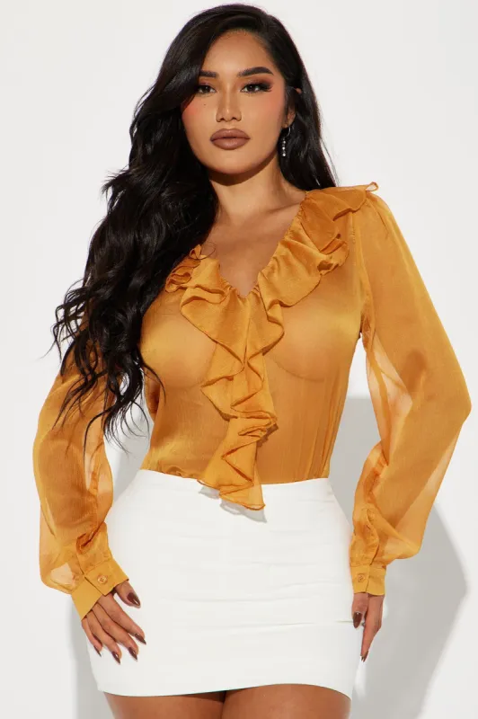 Evie Blouse Top - Orange sold by Fashion Nova