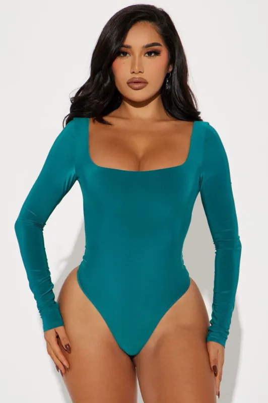 Katerina Long Sleeve Bodysuit - Hunter sold by Fashion Nova