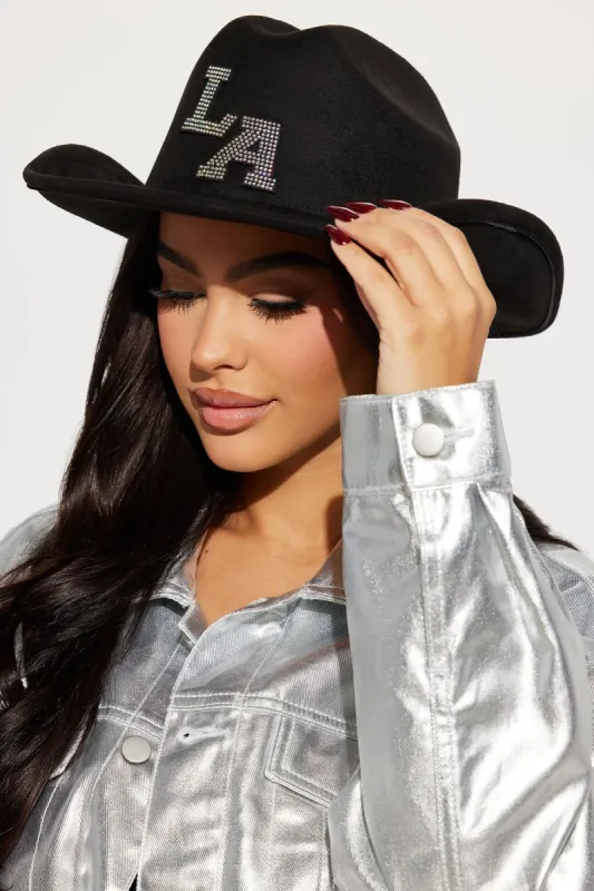 Running LA Cowboy Hat - Black sold by Fashion Nova