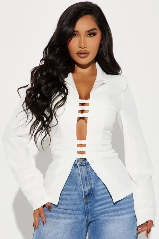 Little Details Shirt - White sold by Fashion Nova