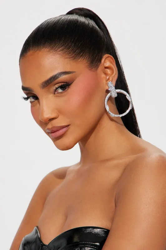 Little Miss Know It All Earrings  - Silver sold by Fashion Nova