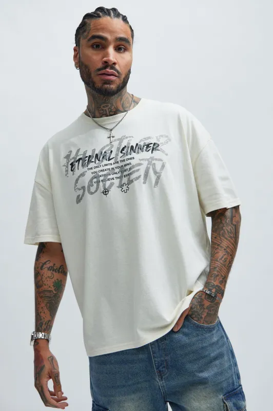 Hustler Society Oversize Short Sleeve Tee - Sand sold by Fashion Nova