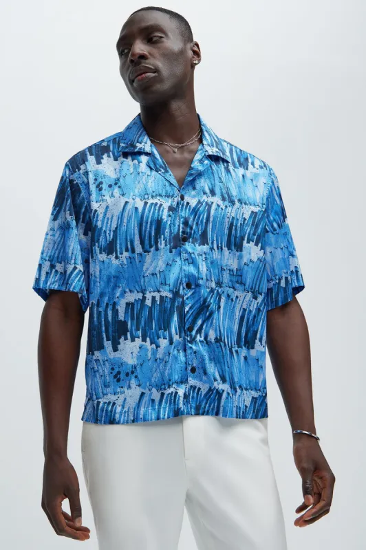 Calix Shirt - Blue/combo sold by Fashion Nova