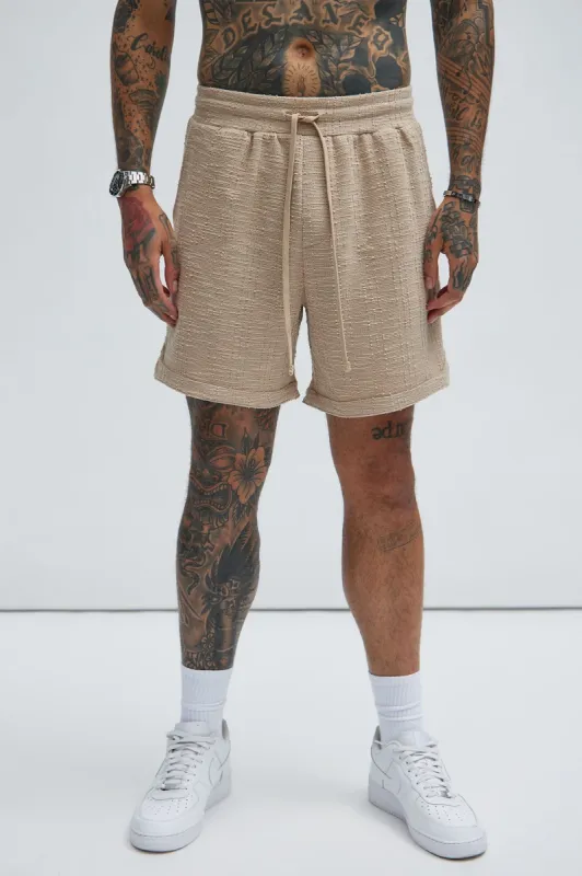 Jordan Textured Volley Shorts - Tan sold by Fashion Nova