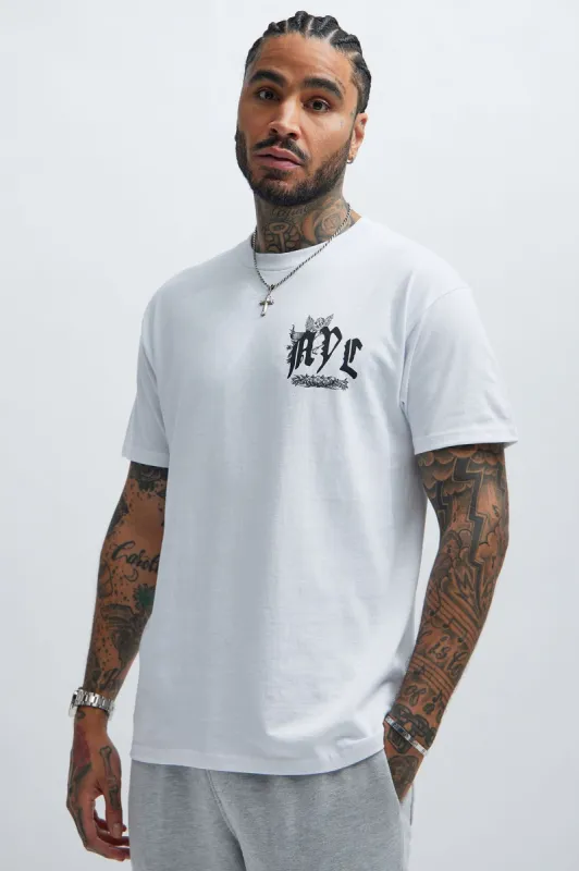 The City That Never Sleeps NYC Short Sleeve Tee - White sold by Fashion Nova