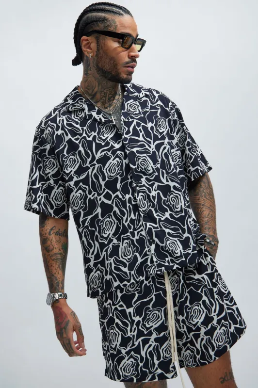 Vallarta Textured Shirt - Black sold by Fashion Nova