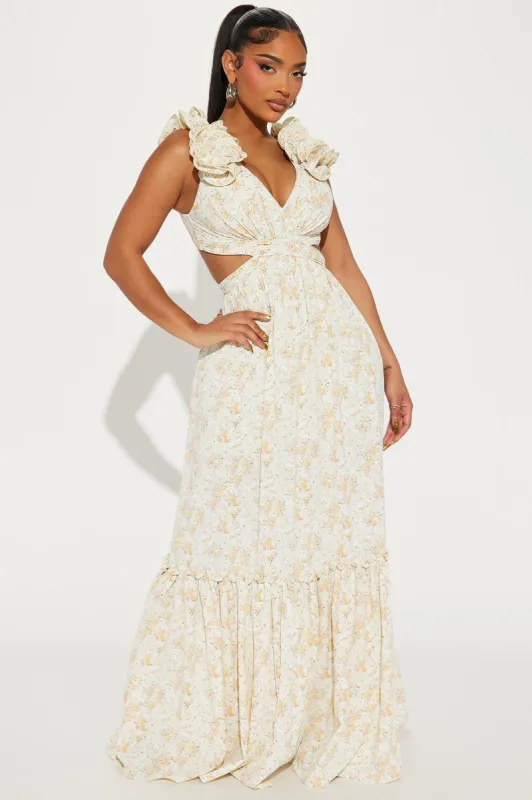 Lana Floral Maxi Dress - Sage sold by Fashion Nova