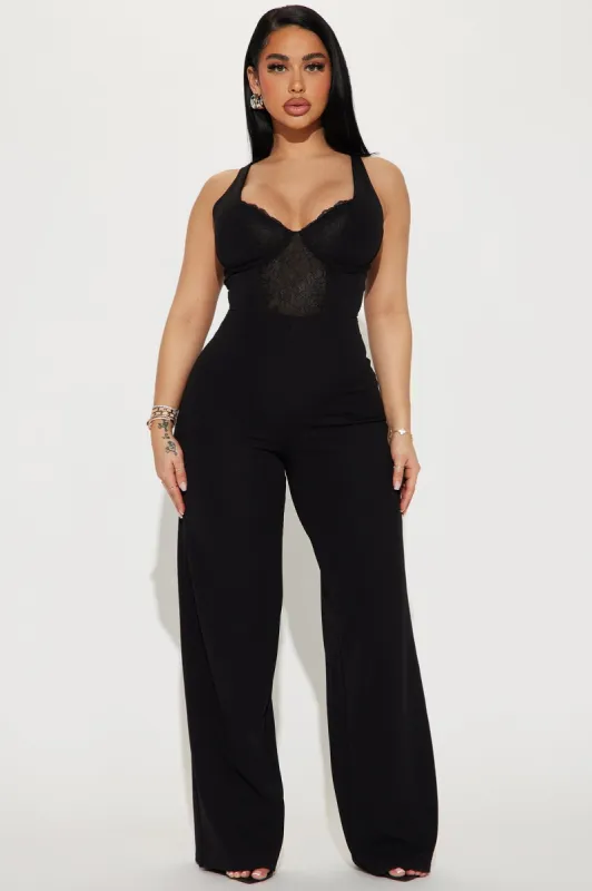In Focus Jumpsuit - Black sold by Fashion Nova
