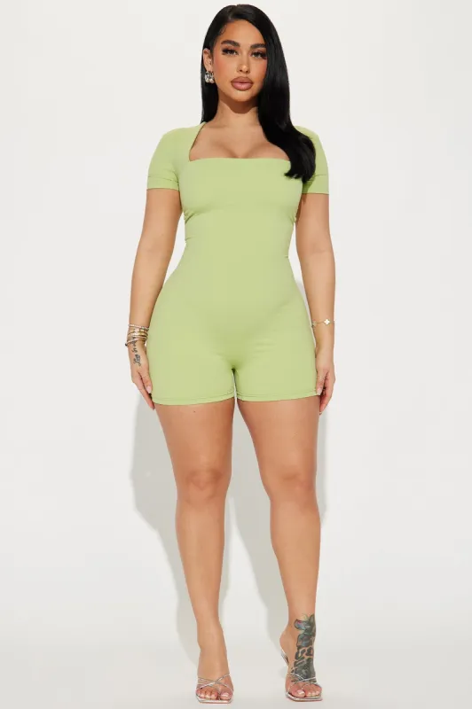 Yessica Seamless Romper - Green sold by Fashion Nova
