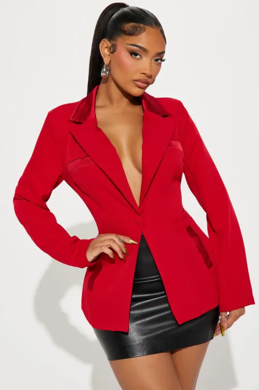 Got Things To Do Blazer - Red sold by Fashion Nova