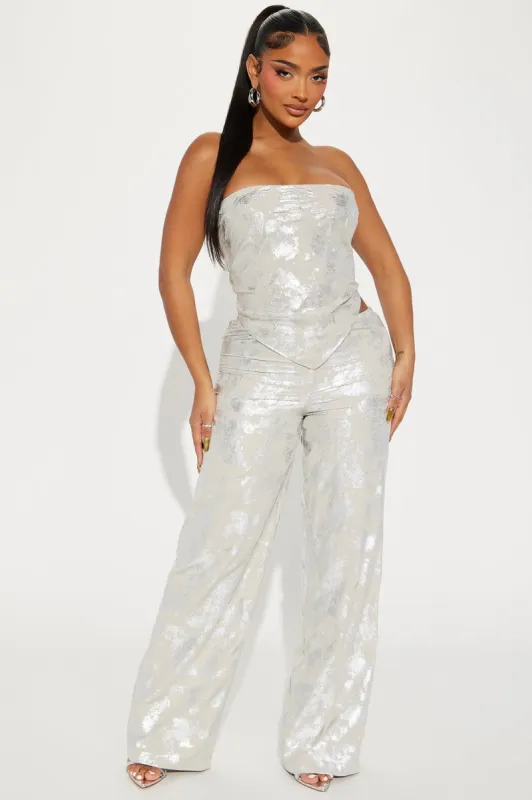 Ethereal Babe Pant Set - Silver sold by Fashion Nova