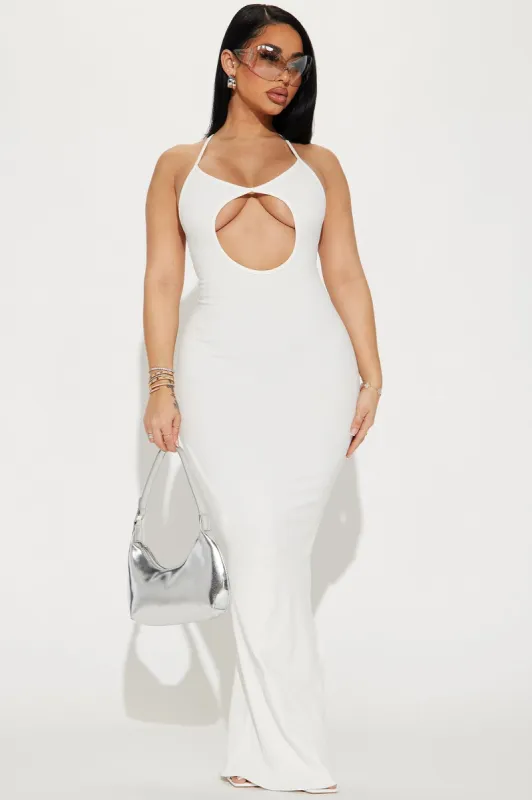 Abigail Snatched Maxi Dress - Off White sold by Fashion Nova