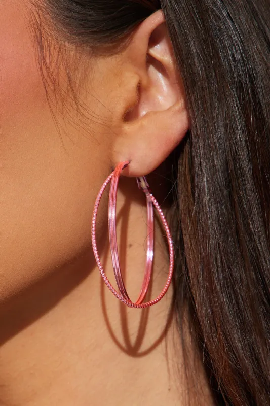 Neon Nights Earrings - Pink sold by Fashion Nova