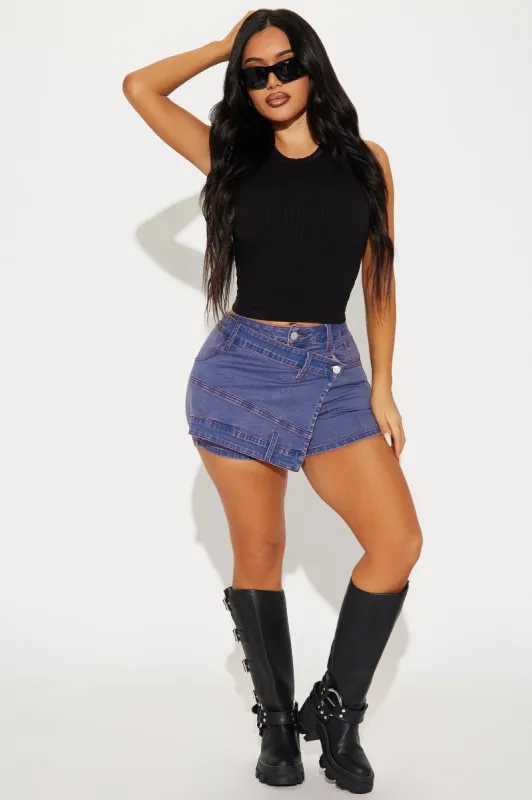 Sweet Times Mineral Wash Skort - Lavender sold by Fashion Nova