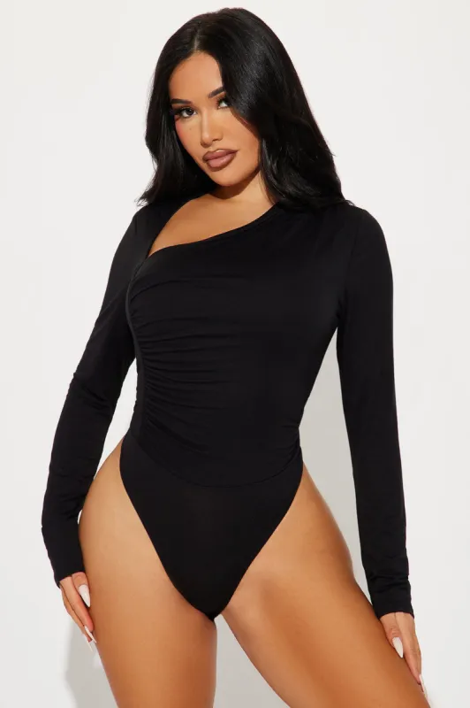Lost Your Chance Bodysuit - Black sold by Fashion Nova