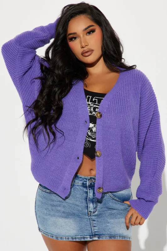 Morning Stroll Cardigan - Purple sold by Fashion Nova