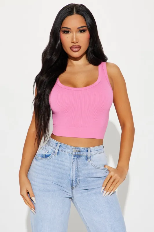 Celeste Ribbed Seamless Tank - Pink sold by Fashion Nova