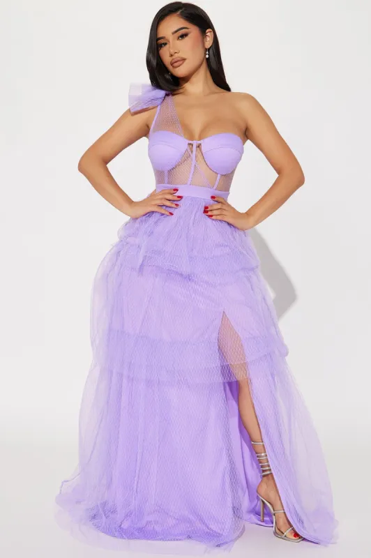 Flirty Affair Tulle Gown - Lavender sold by Fashion Nova