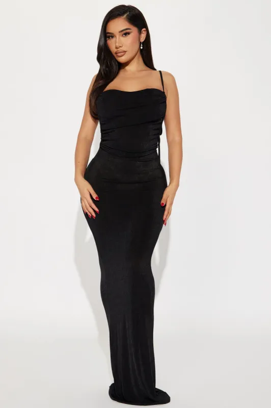 Caribbean Mami Maxi Dress - Black sold by Fashion Nova