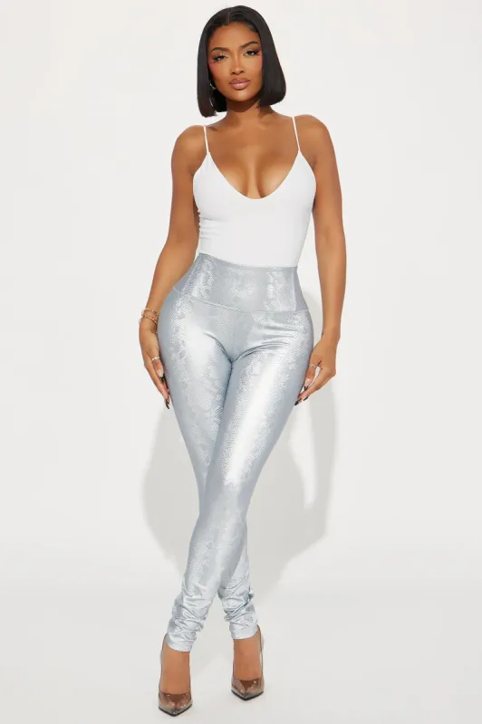 Electric Babe Legging - Silver sold by Fashion Nova