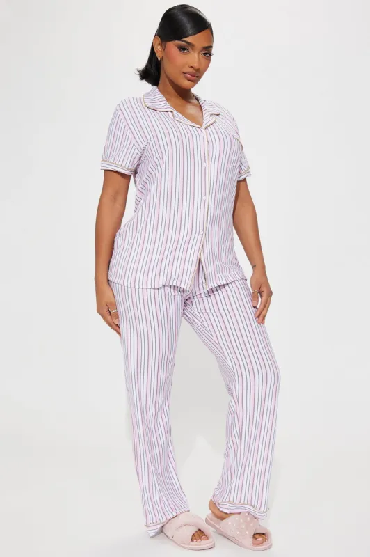 A Little Sparkle PJ Pant Set - Pink/combo sold by Fashion Nova