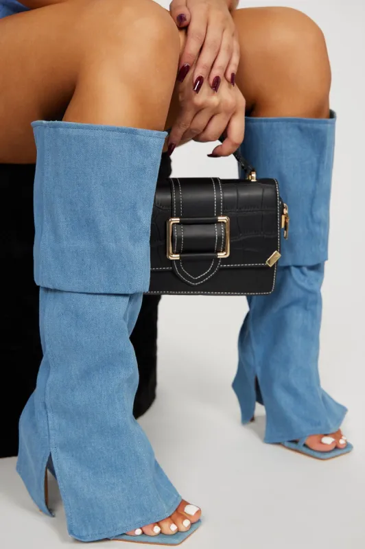 Meant For Me Heeled Sandals - Blue sold by Fashion Nova