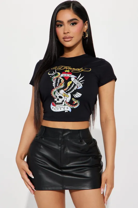 Ed Hardy NYC Skull Fitted Tee - Black sold by Fashion Nova
