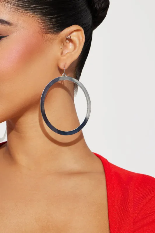 Emily Drop Earrings - Silver sold by Fashion Nova