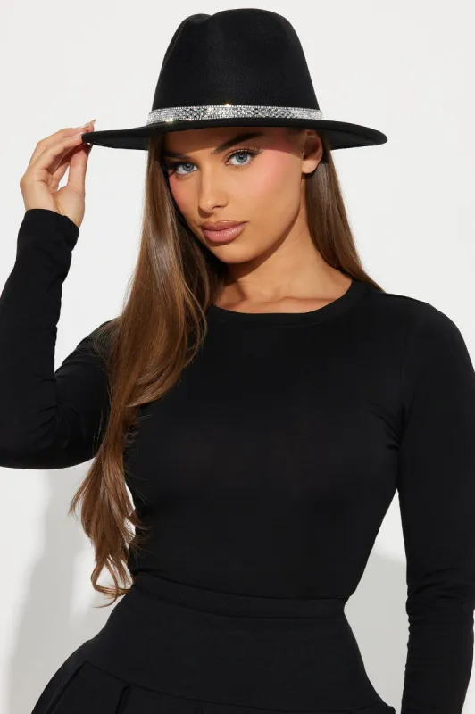 Sipping On Wine Fedora - Black sold by Fashion Nova
