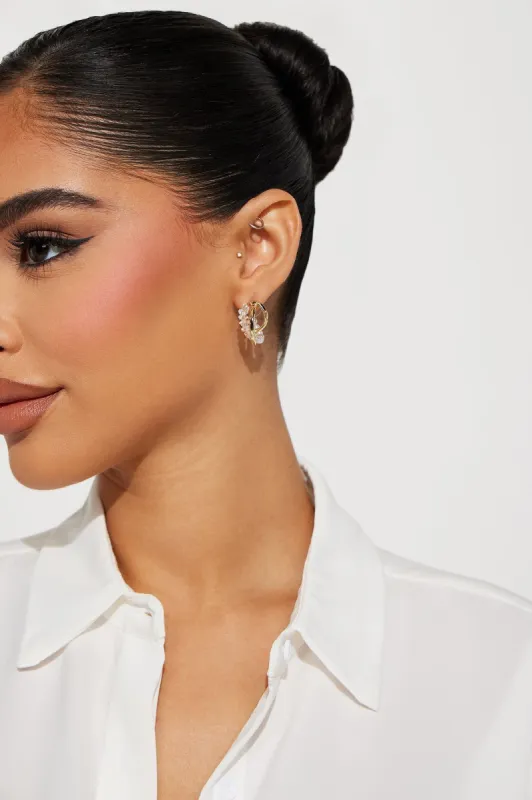 Twisted Love Hoop Earrings - Gold sold by Fashion Nova