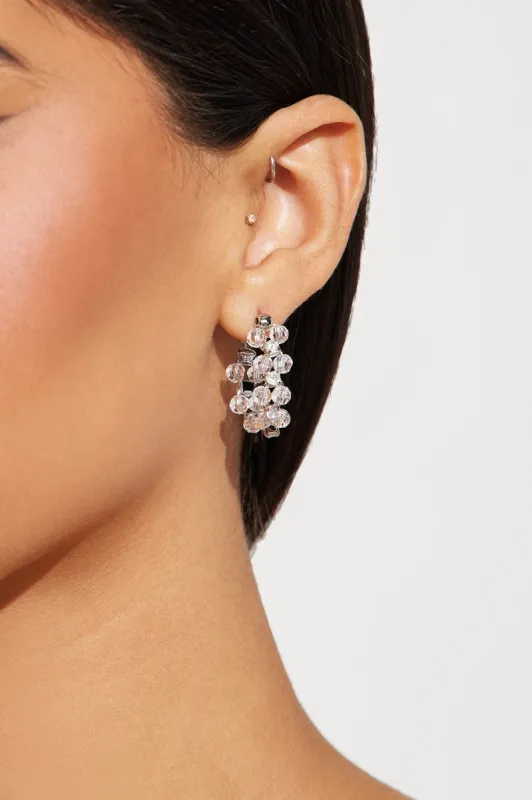 Pretty Little Hoop Earrings - Silver sold by Fashion Nova