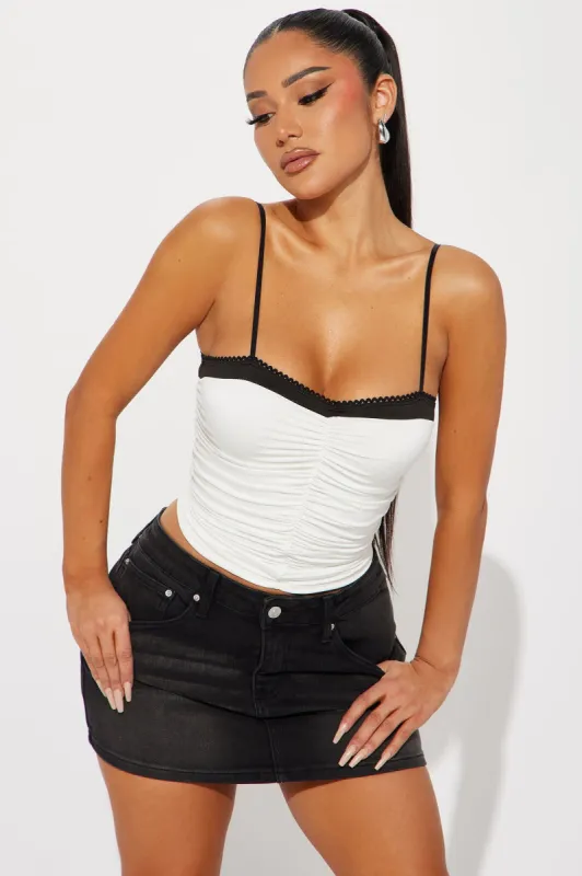Love Galore Ruched Top - Ivory sold by Fashion Nova