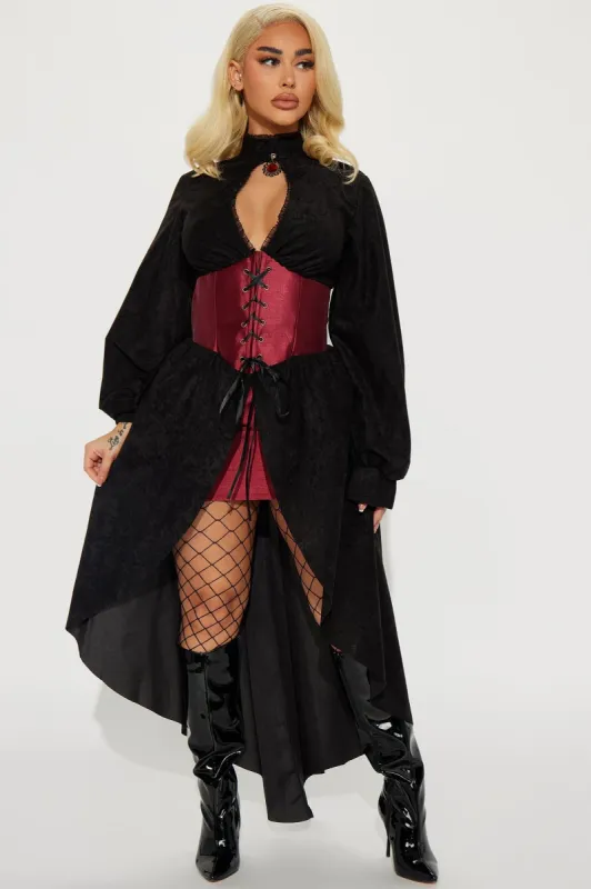 Vampy Vixen 2 Piece Costume Set - Black/Red sold by Fashion Nova