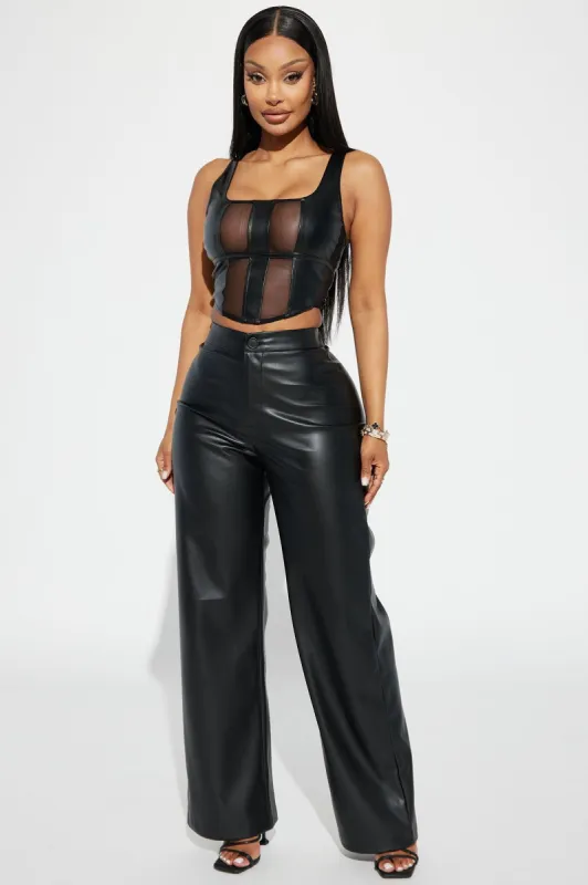 Taylor Faux Leather Pant - Black sold by Fashion Nova