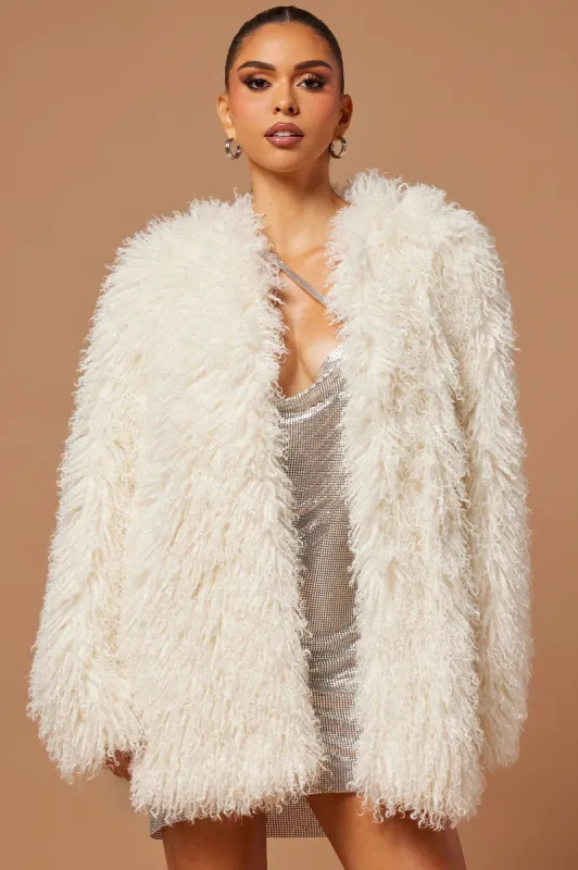 Angelica Fur Coat - Ivory sold by Fashion Nova