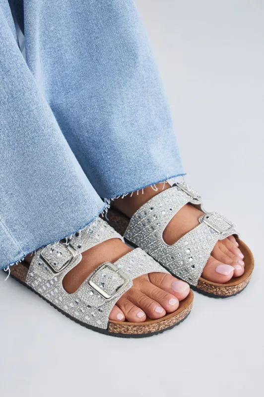 Main One Casual Slides - Silver sold by Fashion Nova