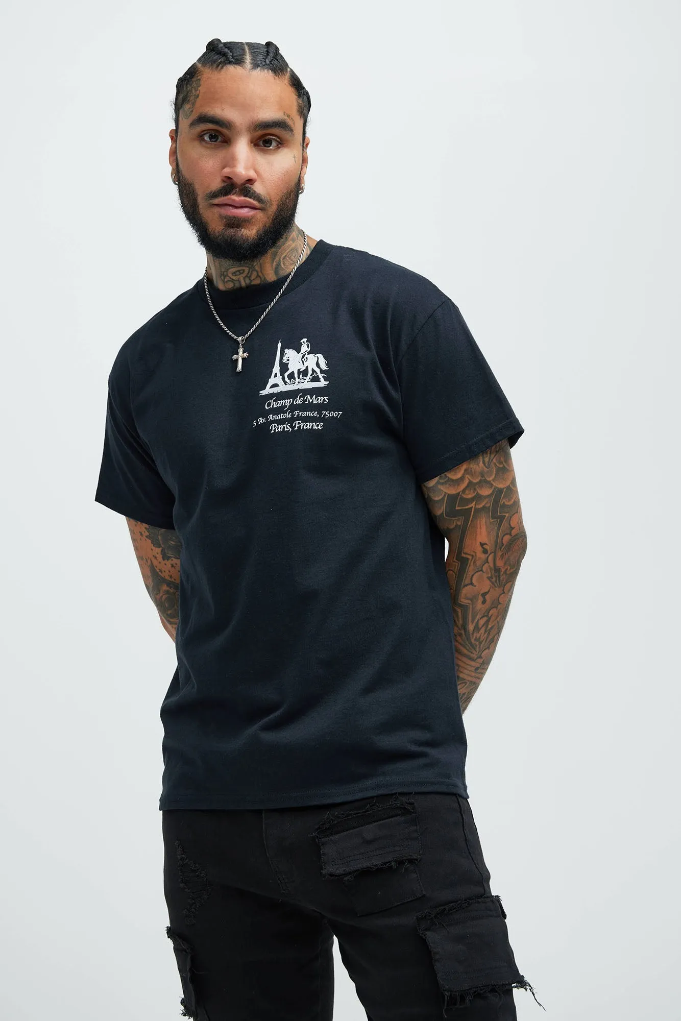 Champ De Mars Short Sleeve Tee - Black sold by Fashion Nova