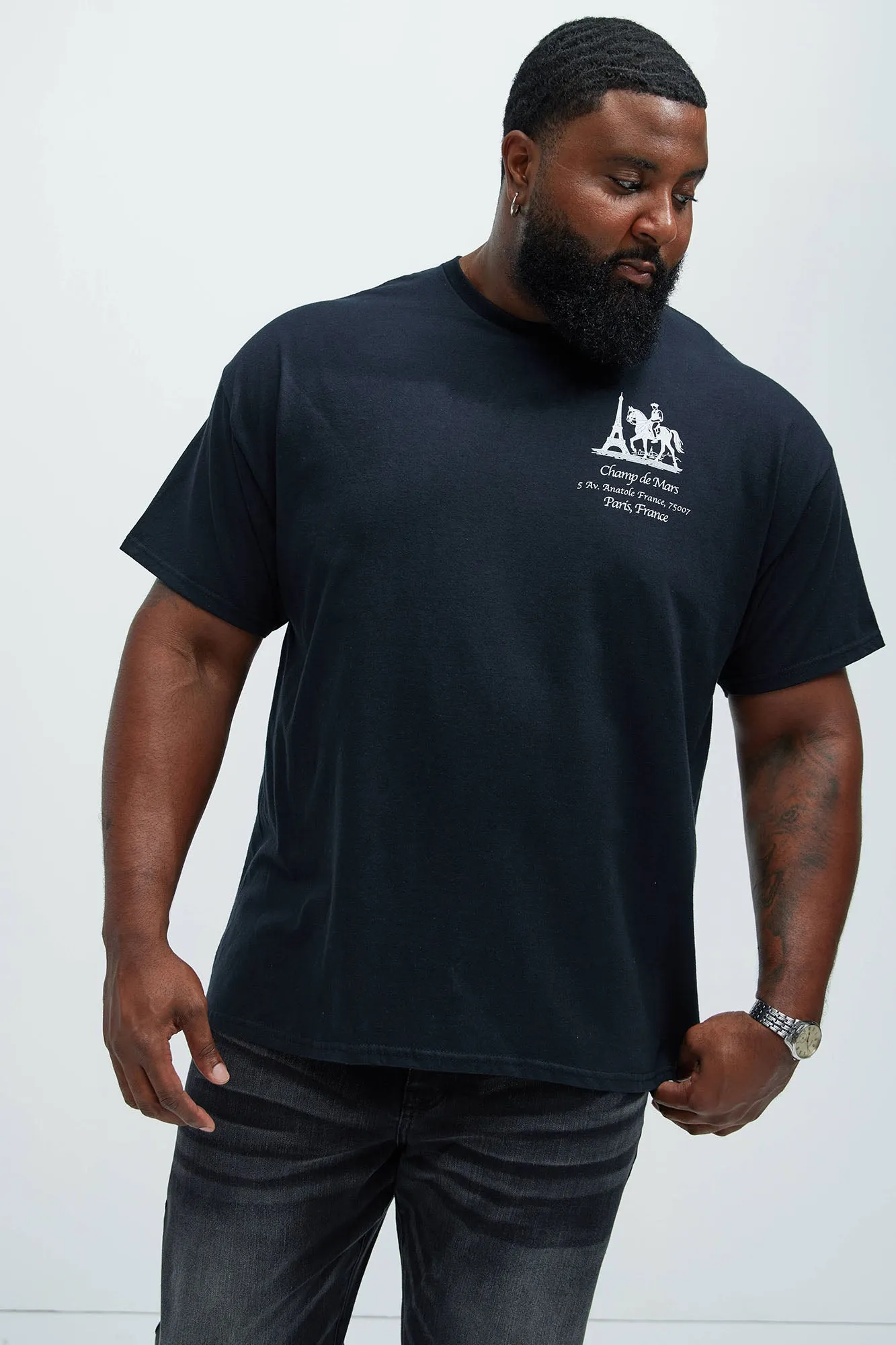 Champ De Mars Short Sleeve Tee - Black sold by Fashion Nova product image thumbnail 5