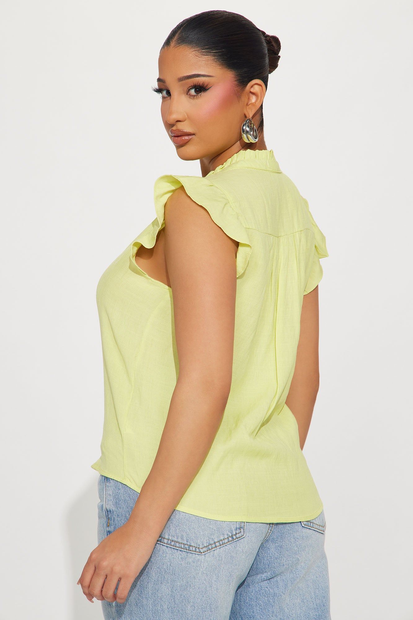 Hope Linen Shirt - Lime sold by Fashion Nova product image thumbnail 3