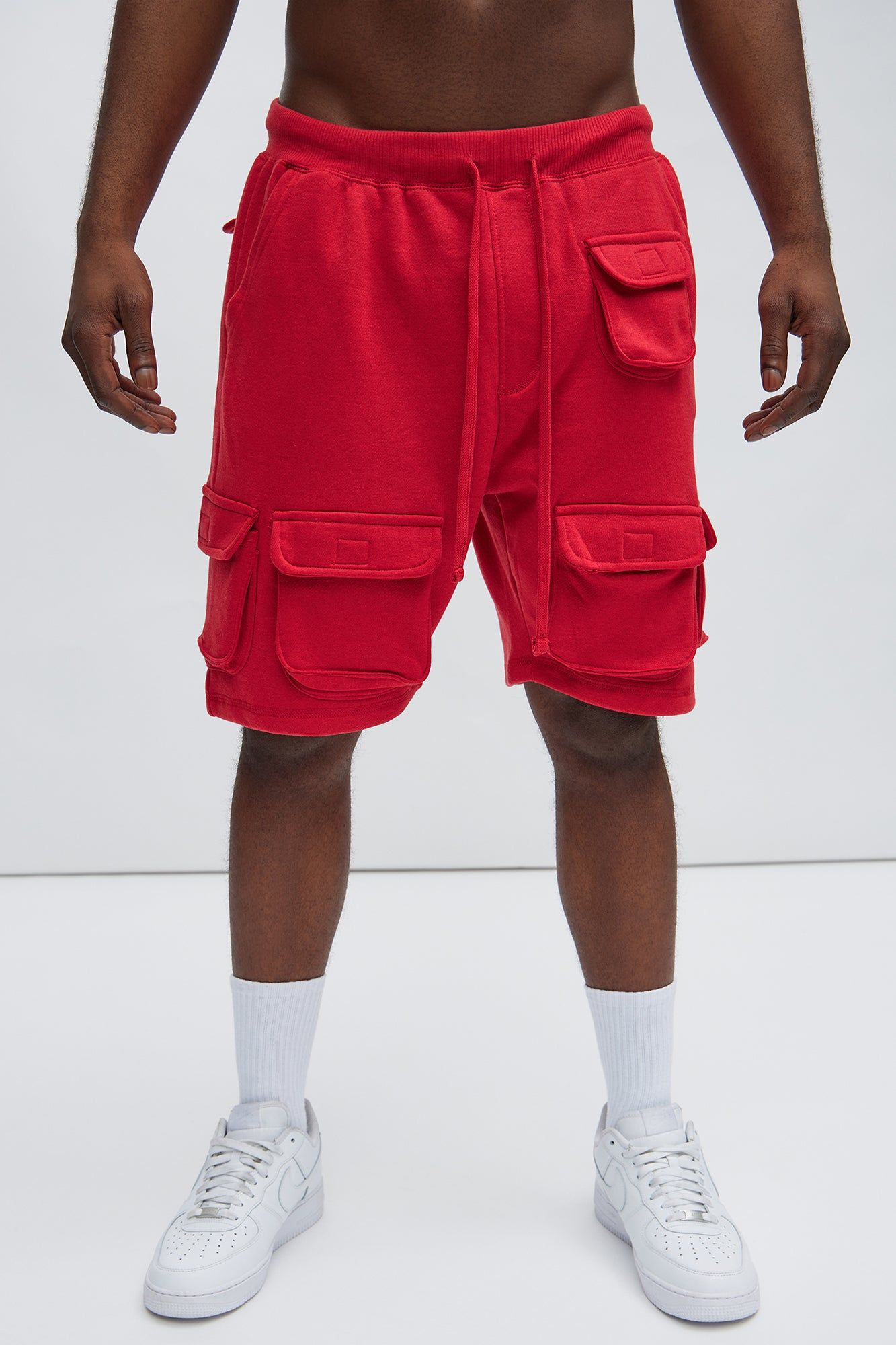 The Reason Cargo Sweatshort - Red sold by Fashion Nova product image thumbnail 4