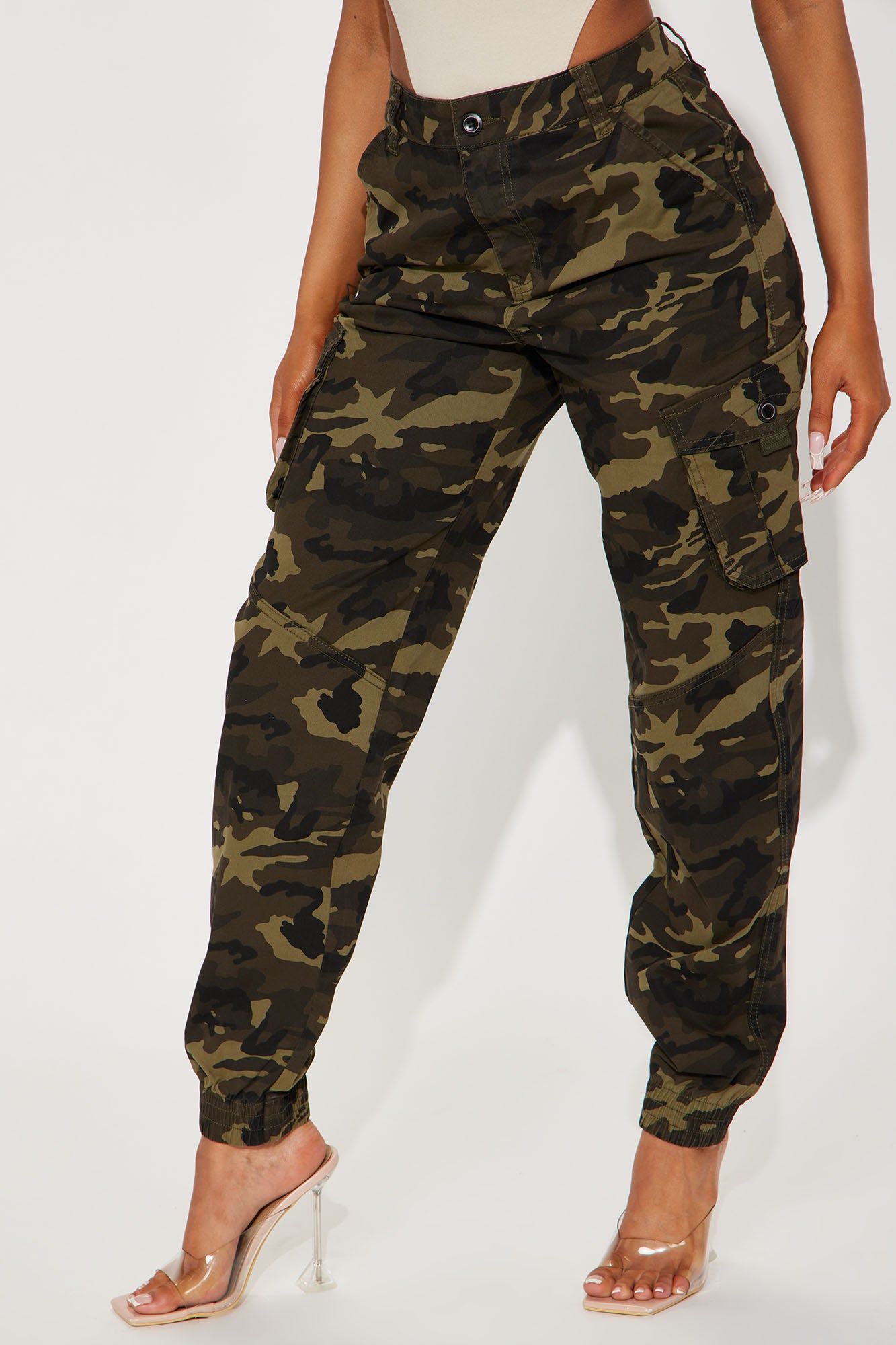 Can't Handle Me Camo Cargo Jogger - Olive/combo sold by Fashion Nova product image thumbnail 2