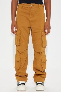 Mini Meet Me Halfway Straight Leg Cargo Pant - Yellow sold by Fashion Nova
